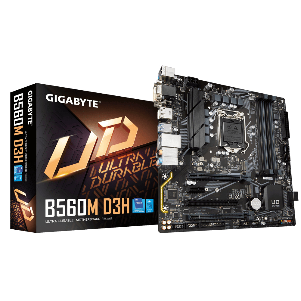 Bekijk afbeelding 1 van Gigabyte 1200 B560M D3H - 2xM.2/DP/HDMI/DVI/VGA/µATX